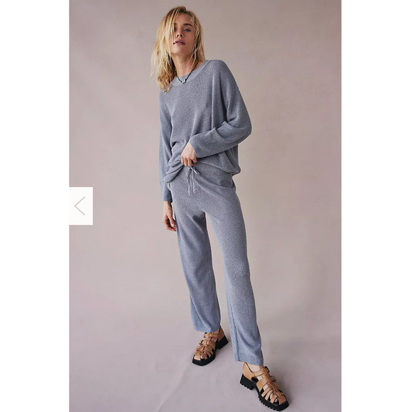 Free People Beach Malibu Solid Pant Surf Set XL NEW - Picture 1 of 5